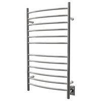 Radiant Large 12 Bar Hardwired/plug in combo Towel Warmer, Polished, Curved Bars