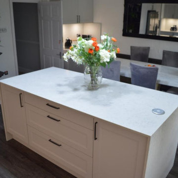 Shaker Style Kitchen with White Finish in Park Royal by Kudos Interior Designs