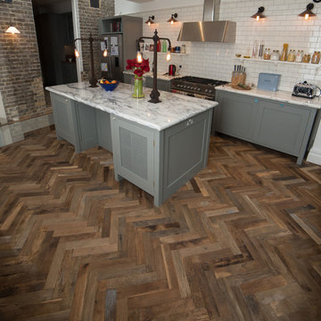 Reclaimed 300 year old Herringbone Flooring