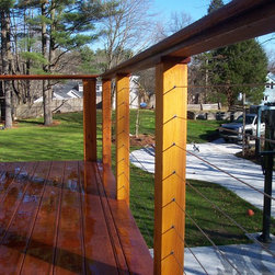 Cable Rail Cedar Deck - Home Improvement