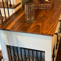 Medium Double Kennels with Drawers and Balusters and Walnut Top - Dog Kennels And Crates