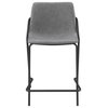 Coaster Upholstered Faux Leather Counter Height Stools in Gray