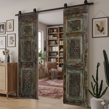 Vintage Carved Wood: Where Ancient Symbols Meet Vibrant Color
