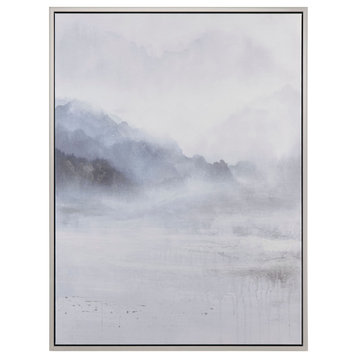 Shadows Canvas Wall Art With Silver Frame