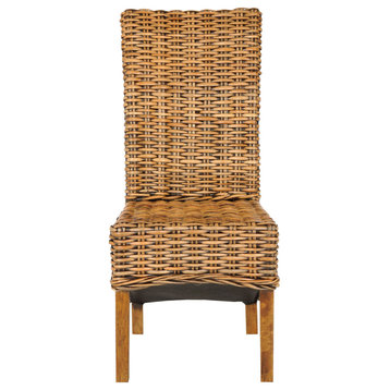 Sylban 18"h Rattan Side Chair (set Of 2) Brown