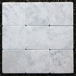 4x4 White Carrara Tumbled Collection - Home Decor