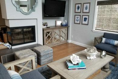 Living room - coastal living room idea in Los Angeles