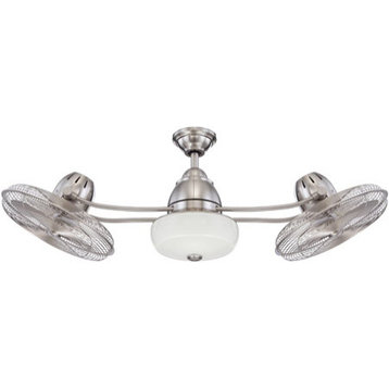 Craftmade 48" Bellows II Ceiling Fan, Brushed Polished Nickel