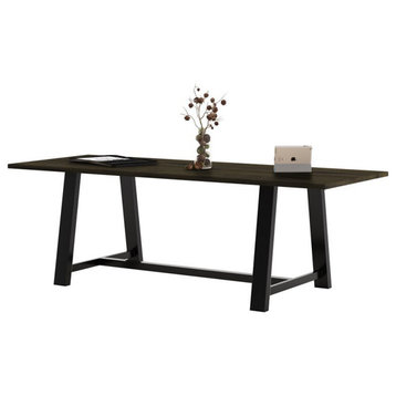 KFI Midtown 3' x 8' Wood Top Standard Height Conference Table in Espresso