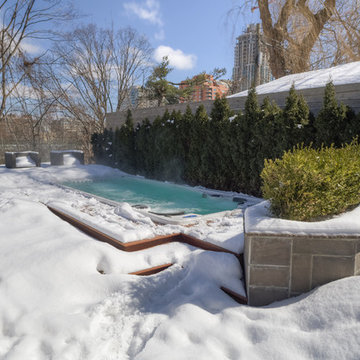 Snow-Covered Swim Spa