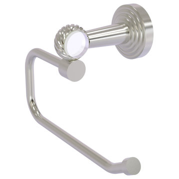 Pacific Beach Euro Style Twisted Accent Toilet Tissue Holder, Satin Nickel