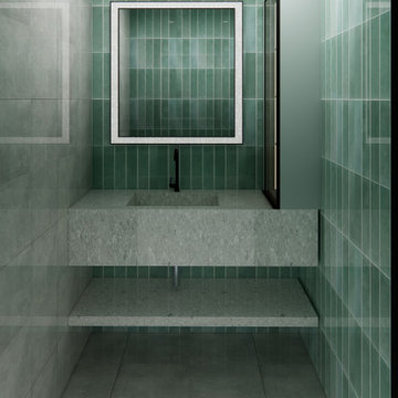 Contemporary Green Vanity