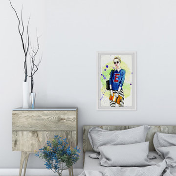 "Fashion Blogger Blair" Framed Painting Print