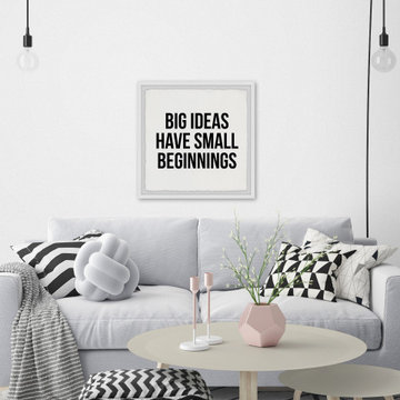 "Big Ideas Have Small Beginnings" Framed Painting Print