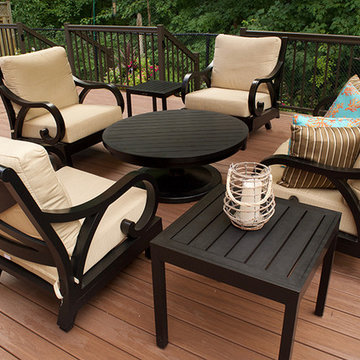 Some staged custom decks by Hickory Dickory Decks.