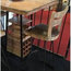 Recycled Teak and Steel Bistro Table With Wine Bar