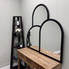 Pescara Framed Full Length Mirror, Crescent Cathedral 23.4"x47.4", Matte Black