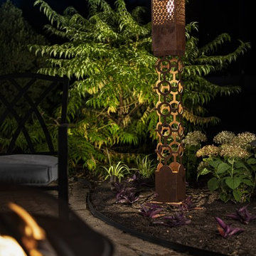 Beach Style Tiki Torches - CorTen Steel