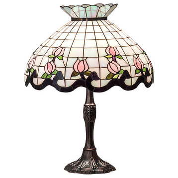 Meyda Lighting 232791 26" High Roseborder Table Lamp
