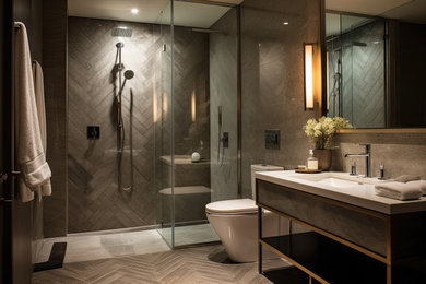 Inspiration for a mid-sized modern bathroom remodel in Philadelphia