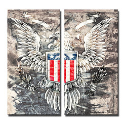 Ready2HangArt - "Born2BWild XXIX" Canvas Wall Art, 2-Piece Set, 40"x20" - Prints And Posters