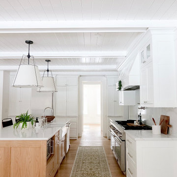 Kitchen with Oak Island and Butler's Pantry