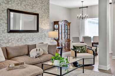 Transitional living room photo in Jacksonville