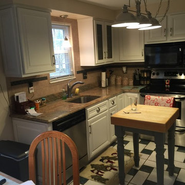 cabinet refacing--white raised panel