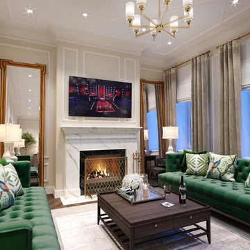 Traditional Style Fireplace with Options