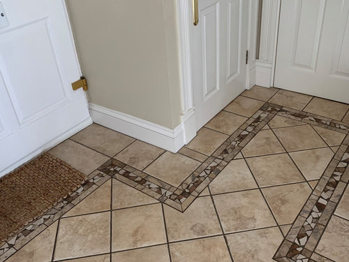 Bm Classic Gray With Tan Brown Floor Tiles, Tan Floor Tile