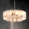 40" Moonshade Natural Marble Chandelier