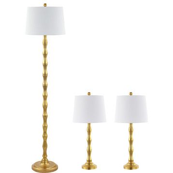 Aurelia Floor and Table Lamp, 3-Piece Set, Gold