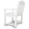 Trex Outdoor Furniture Yacht Club Garden Arm Chair, Classic White