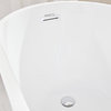 Vanity Art Freestanding Acrylic Soaking Bathtub, White/Polished Chrome, 55"