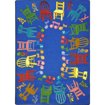 Kid Essentials, Music And Special Needs Musical Chairs Rug, 5'4"X7'8"