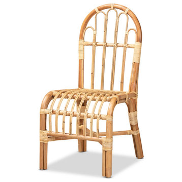 Modern and Contemporary Natural Finished Rattan Dining Chair