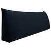 Bed Wedge Reading Pillow Headboard Daybed Cushion Backrest Triangle Black, 76x20x8