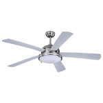 Vaxcel - Vaxcel F0052 Tali II - 52" Ceiling Fan with Light Kit - Simple and understated, the Tali II ceiling fan doTali II 52" Ceiling  Satin Nickel Silver/ *UL Approved: YES Energy Star Qualified: n/a ADA Certified: n/a  *Number of Lights: Lamp: 1-*Wattage:32w LED bulb(s) *Bulb Included:Yes *Bulb Type:LED *Finish Type:Satin Nickel