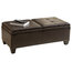 GDF Studio Alpine Leather Storage Ottoman Coffee Table