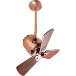 Matthews Fan - Bianca Direcional 16" Directional Ceiling Fan, Polished Copper - Unique and versatile, the fan head of the Bianca Direcional ceiling fan can be infinitely positioned in a 180-degree arc, forward and reverse, to provide maximum, directional airflow. The Bianca can be hung in small, awkward spaces or in front of HVAC ducts to make more efficient the heating, ventilation or air conditioning of any space.