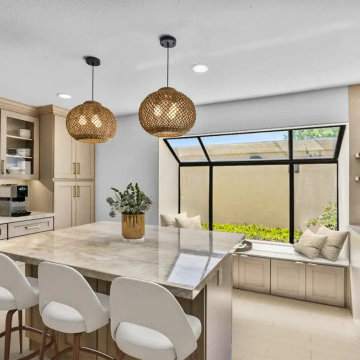 Carlsbad Kitchen Island, Coffee Station & Window Seat