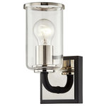 Troy Lighting - Aeon 1 Light Vanity - Carbide Black and Polished Nickel Finish - Clear Glass - Features: