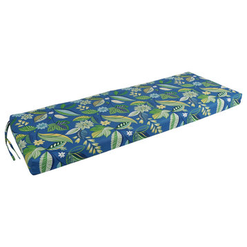 54"X19" Patterned Outdoor Spun Polyester Bench Cushion, Skyworks Caribbean