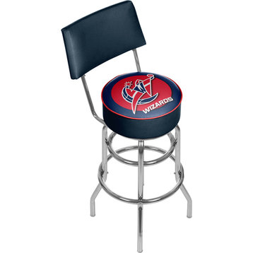 Bar Stool - Washington Wizards Logo Stool with Foam Padded Seat and Back