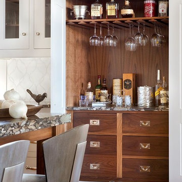 Transitional Modern Built-in Bar
