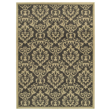 Oriental Weavers Brentwood Charcoal/Ivory Floral Indoor Area Rug 9'10"X12'10"