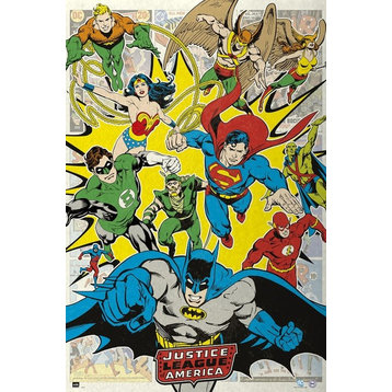 Dc Comic Superheroes Justice League Of America Dcorg Poster Print, 24x36