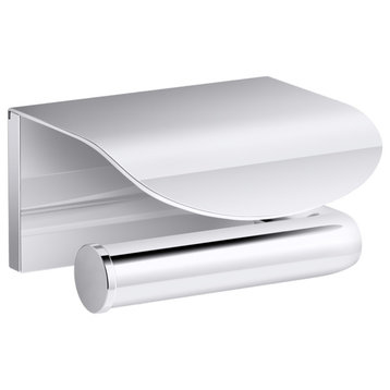 Kohler K-97503 Avid Wall Mounted Euro Toilet Paper Holder - Polished Chrome