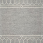 KAS - KAS Gramercy 1633 Cassa Moroccan Rug, Gray, 8'0"x10'0" - Gramercy area rugs offer the casual look with 100 percent Indian wool that are carefully hand hooked. Made up of soft tones that include a mixture of blues, ivory and Grays, the KAS Gramercy rugs are suitable for transitioning from room to room without effort.