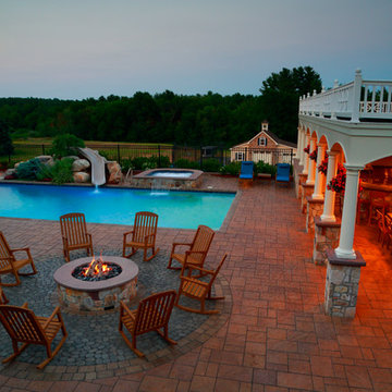 Londonderry, NH Pool, Patio & Outdoor Kitchen Design and Build